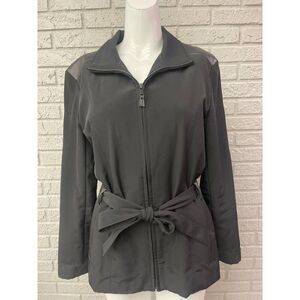 Marc New York Women Long Sleeve Black Jacket With Leather Trim Size S